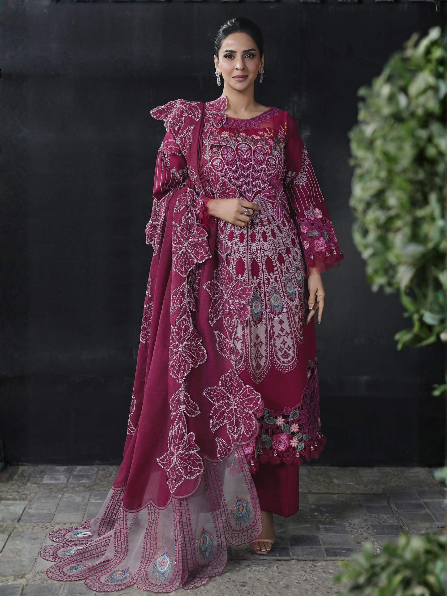 Parishay Monaco Luxury Lawn'26 Embroidered Unstitched 3-Piece Suit-MN-07