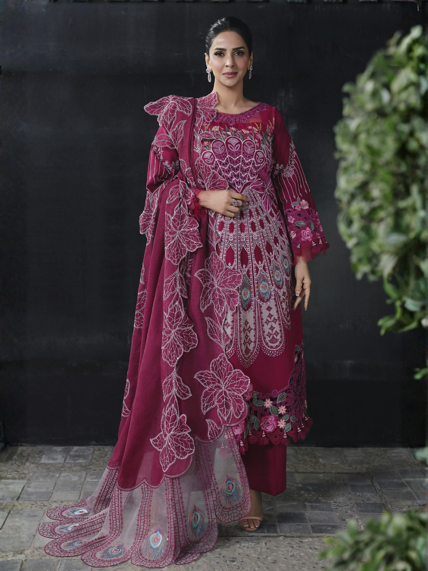 Parishay Monaco Luxury Lawn'26 Embroidered Unstitched 3-Piece Suit-MN-07