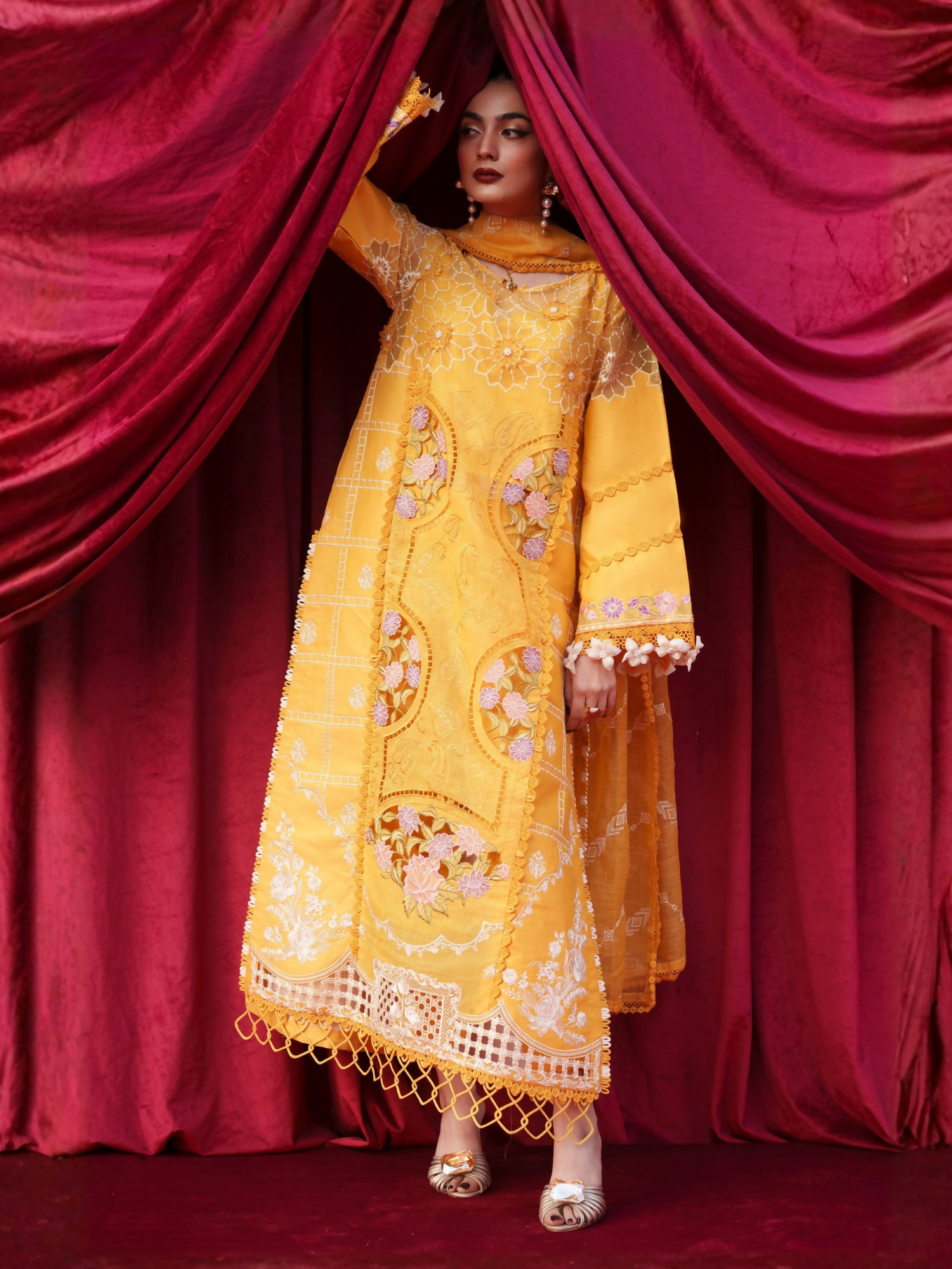 Parishay Summer Queen Lawn Embroidered Unstitched 3-Piece Suit-SQ-08
