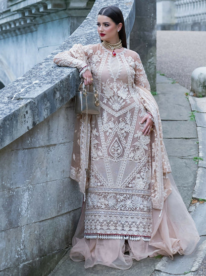 Shiza Hassan Lillian Wedding Formals Net Embroidered Stitched 3-Piece Suit-Aria