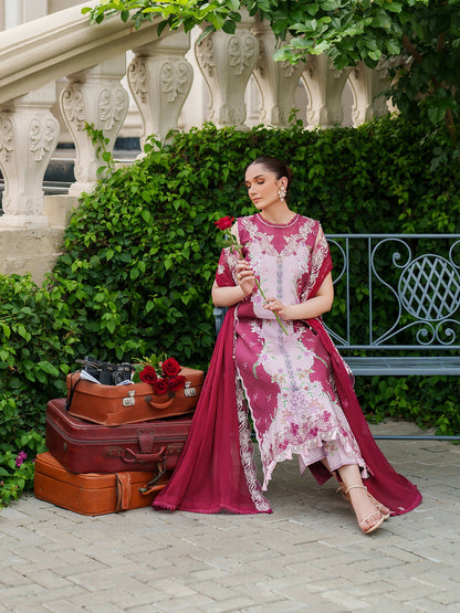 Parishay Ivy Bloom Viscose Embroidered Stitched 3-Piece Suit-IW-11