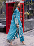 Mahnur Broadway Luxury Lawn Embroidered Unstitched 3-Piece Suit-Scarlet