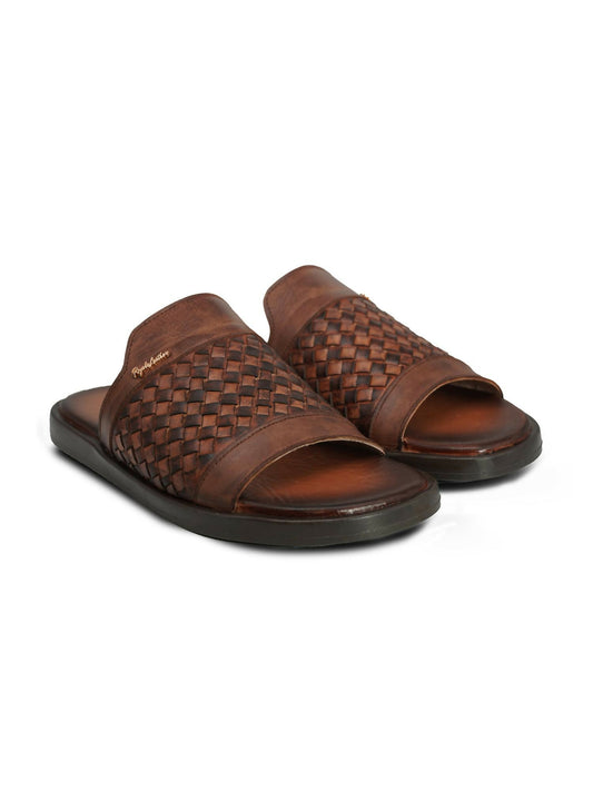 Men's cow leather slippers by Royale Leather with lightweight and durable design, ideal for casual and semi-formal wear