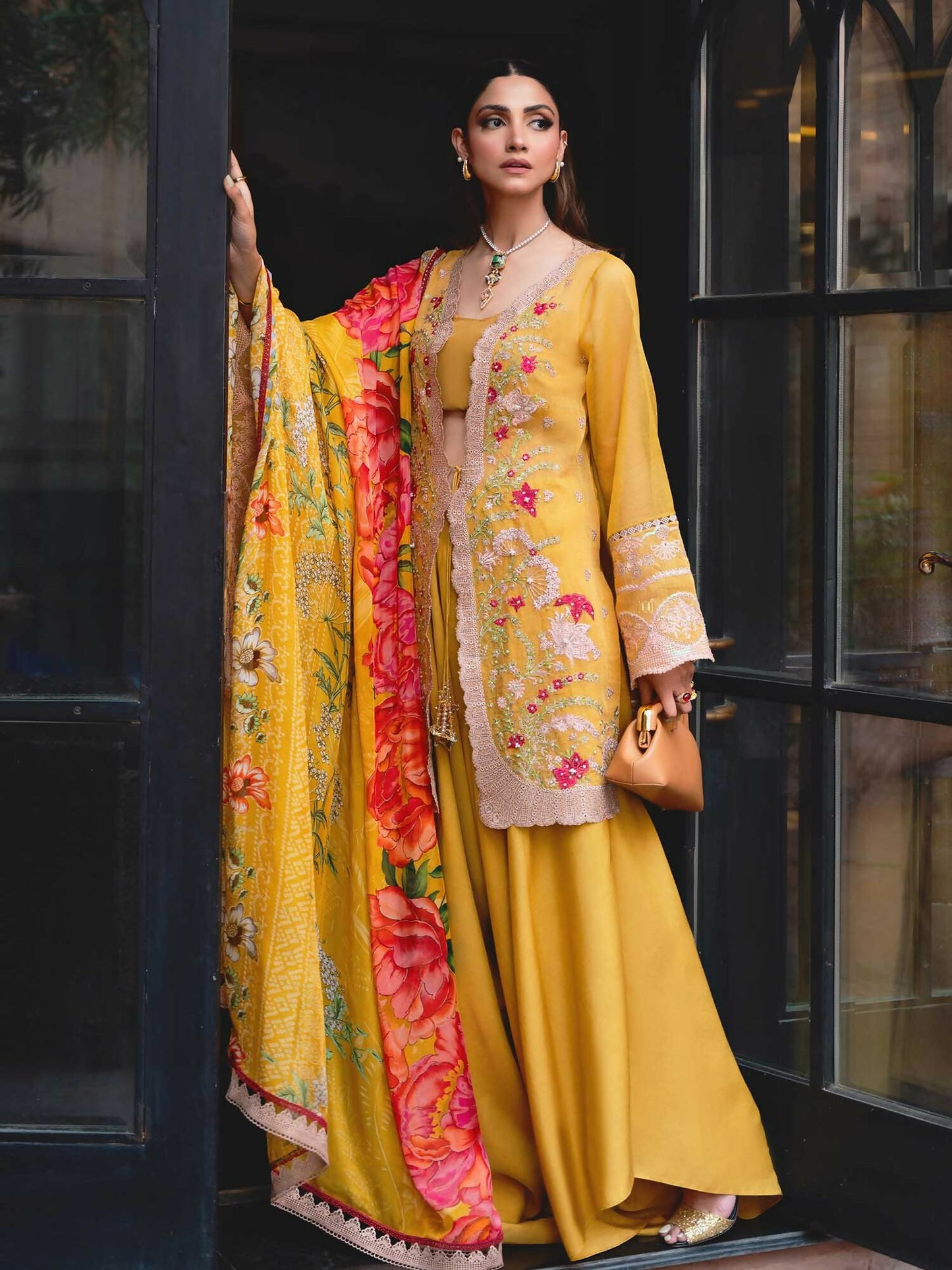 Shiza Hassan Aira Luxury Pret Cotton Net Embroidered Stitched 4-Piece Suit-Maeve