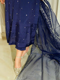 Allure By IH Fashion Calling Raw Silk Embellished Stitched 3-Piece Suit-Alba
