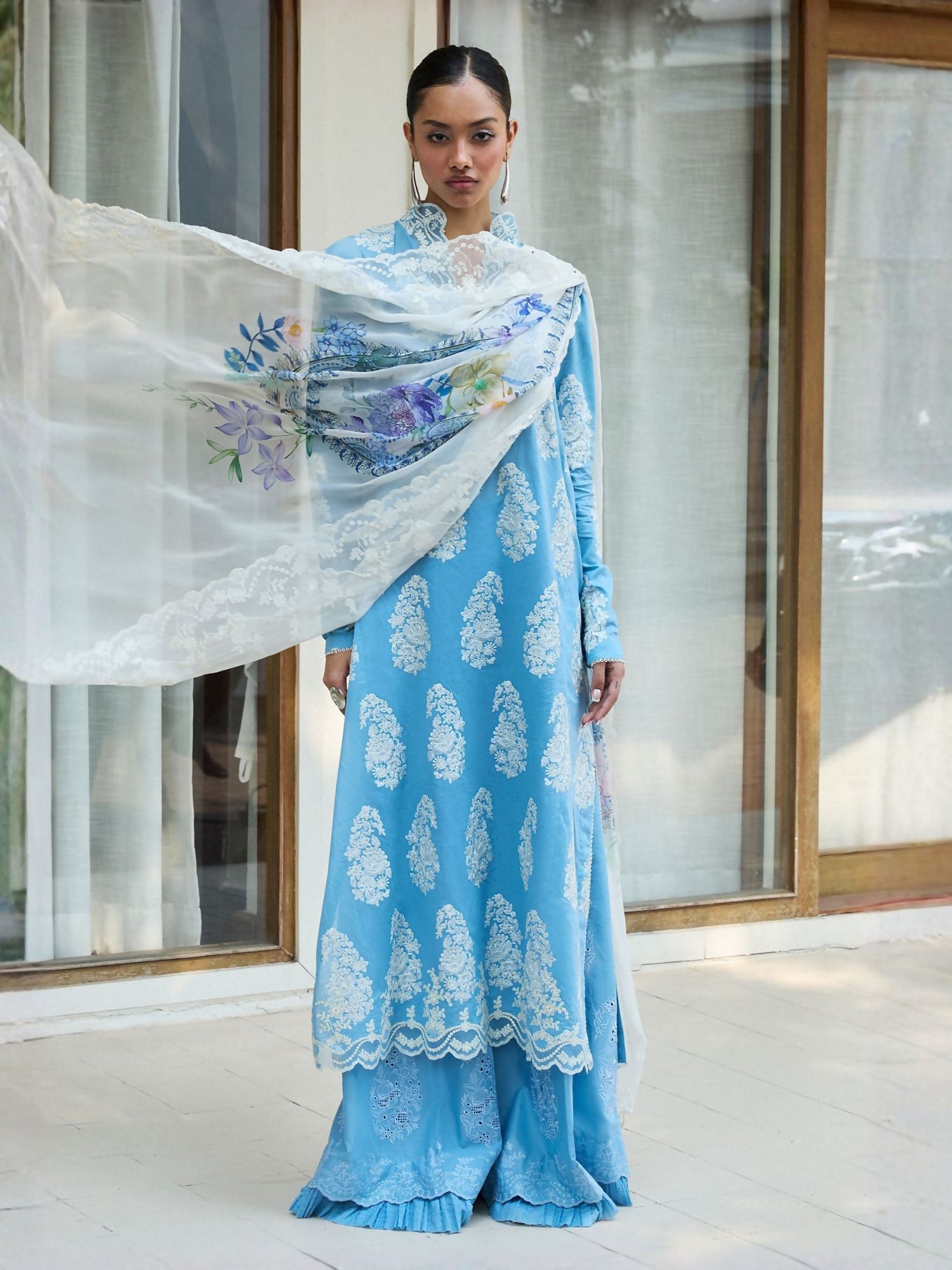 Zara Shahjahan Satori Lawn Embroidered Unstitched 3-Piece Suit-RAI-6B