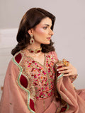 Shurooq Echoes In Bloom Silk Embellished Stitched 3-Piece Suit-Petal Veil