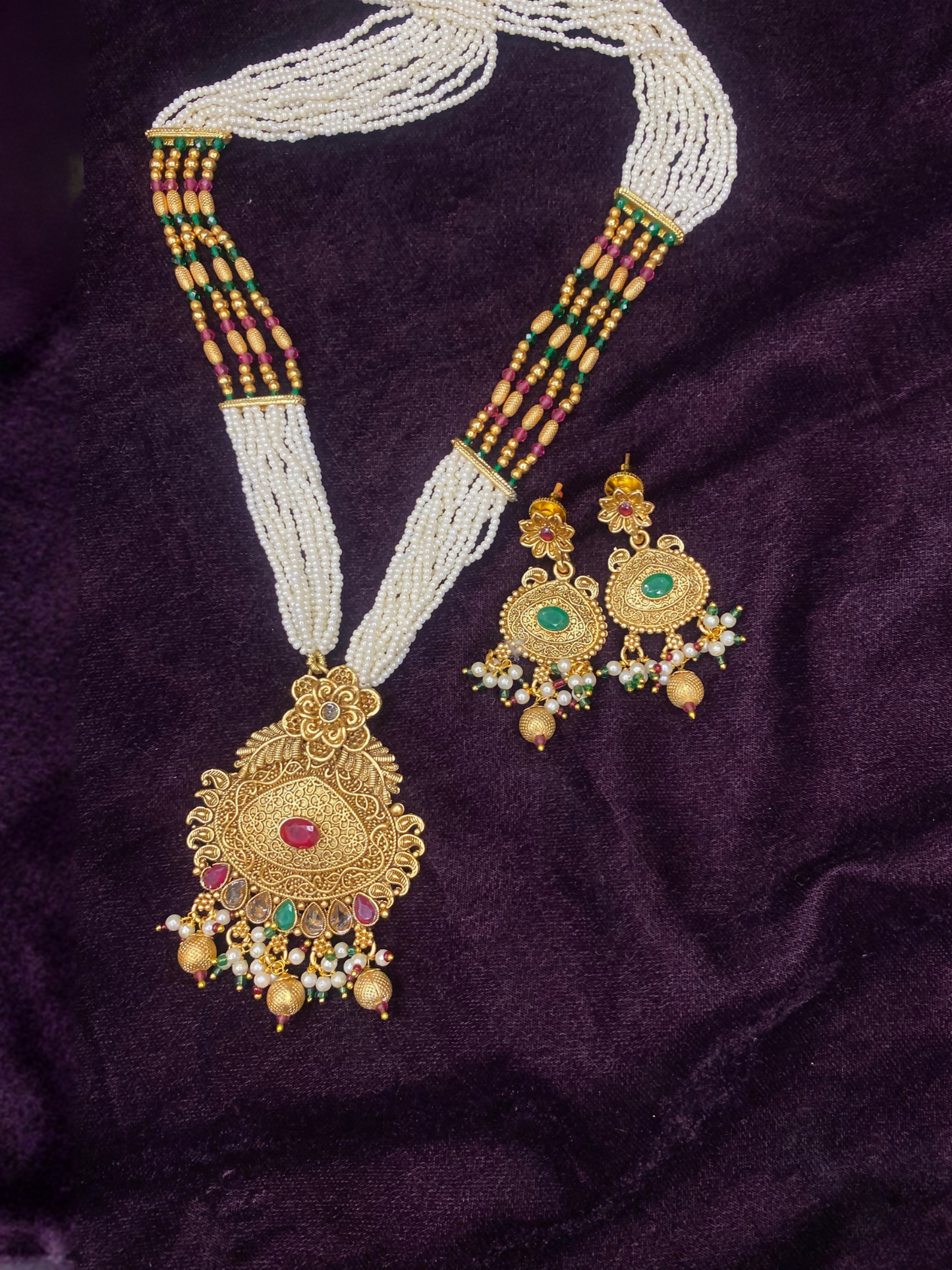 Fashion Hub By Noor Bilal - Indian Rajwari Mala Set