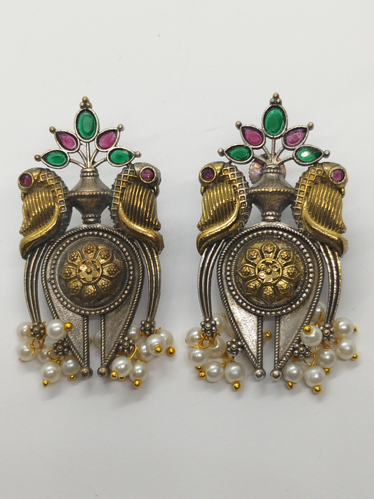 H&A Jewellery Oxidized Brass Handmade Earrings