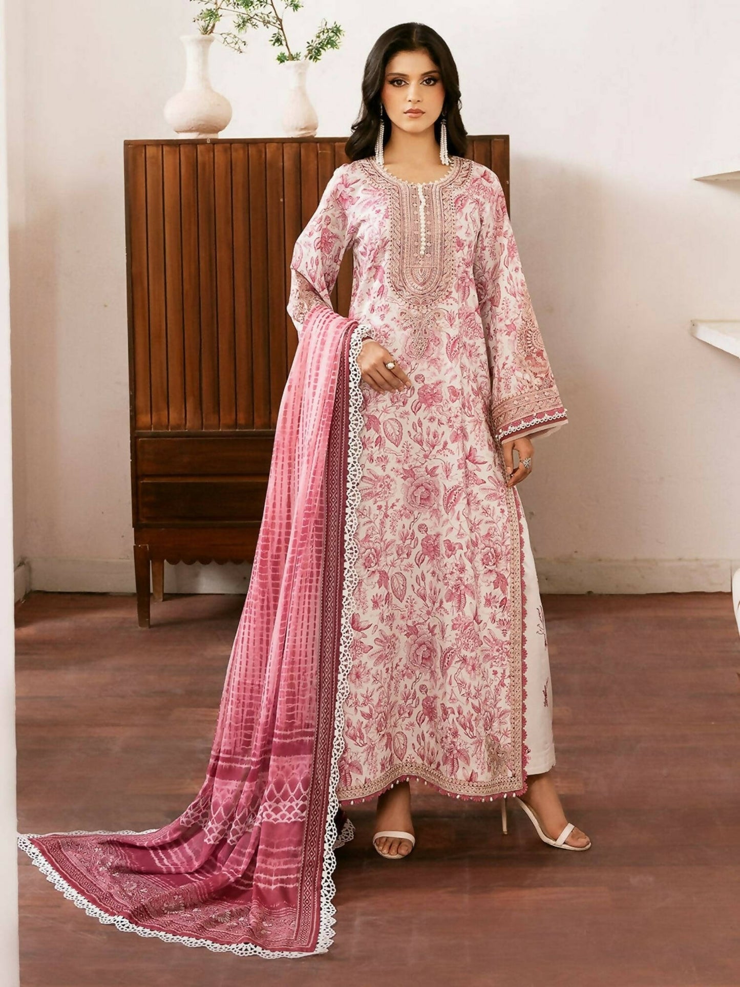 Binilyas Noura Summer Lawn Embroidered Unstitched 3-Piece Suit-74-B