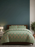 Dynasty Printed 3 Piece King Bedsheet Set-163
