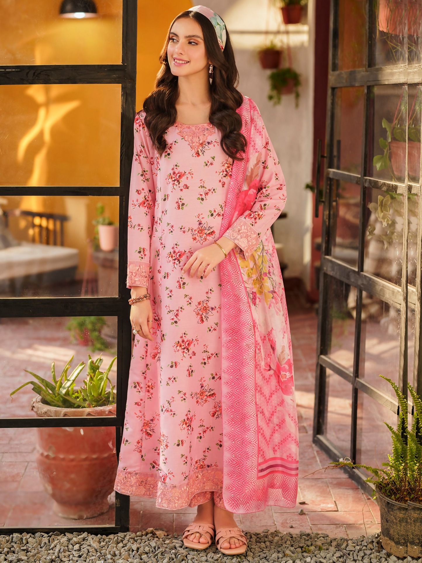 Panache Apparel Daily Essentials RTW Swiss Lawn Printed Stitched Suit-Embelia