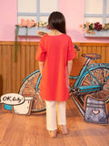 Velvour Girls Cotton Embroidered Stitched Kurti-VG98-A