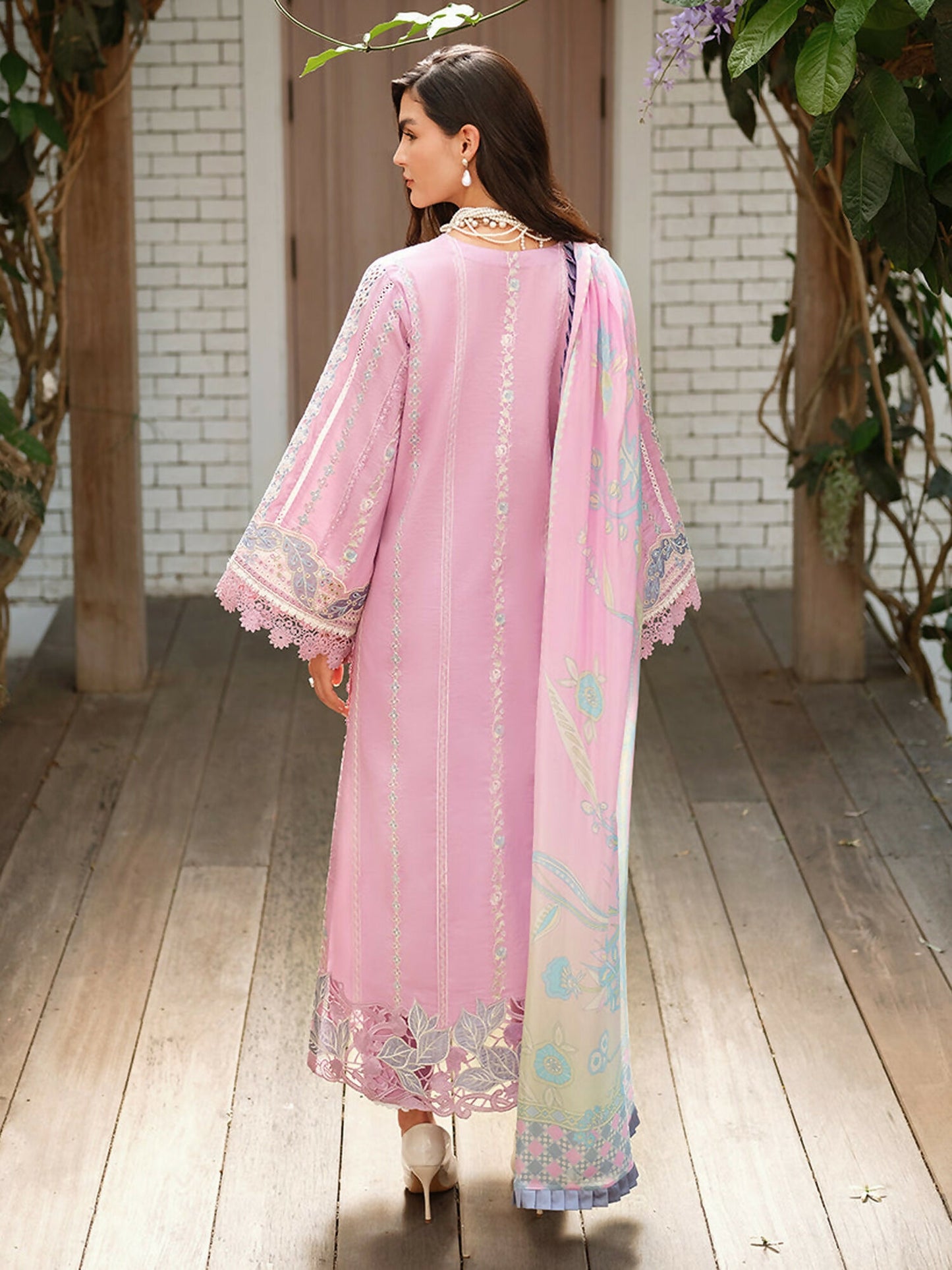 Mushq A Moi Luxury Lawn Embroidered Unstitched 3-Piece Suit-Endless Love