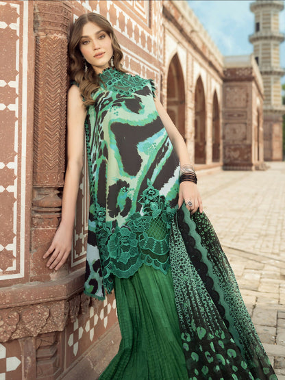 Binilyas Naqsh Naaz Luxury Embroidered Lawn Stitched 3-Piece Suit-2086 - A