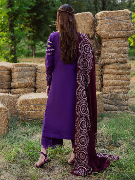 Parishay Winterwood Tales Khaddar Embroidered Unstitched 3-Piece Suit- WW - 11