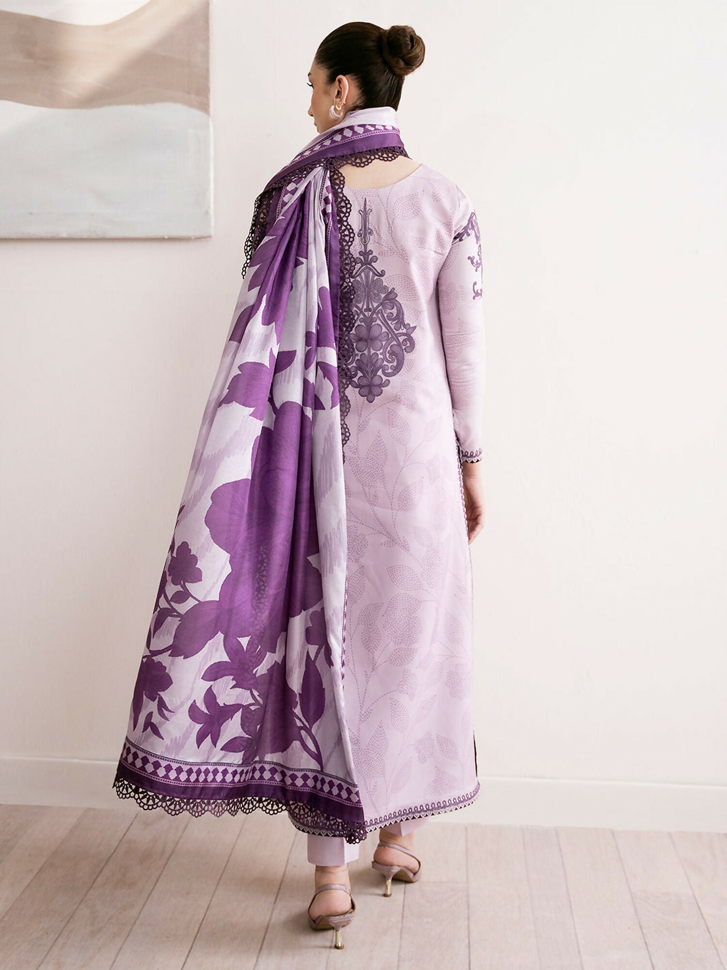 Binilyas Noura Viscose Embroidered Unstitched 3-Piece Suit-73-A