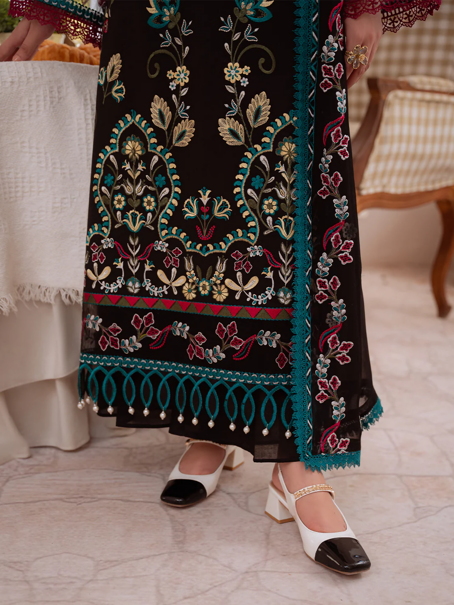 Mahnur Shanaya Lawn Embroidered Stitched 3-Piece Suit-SN-08