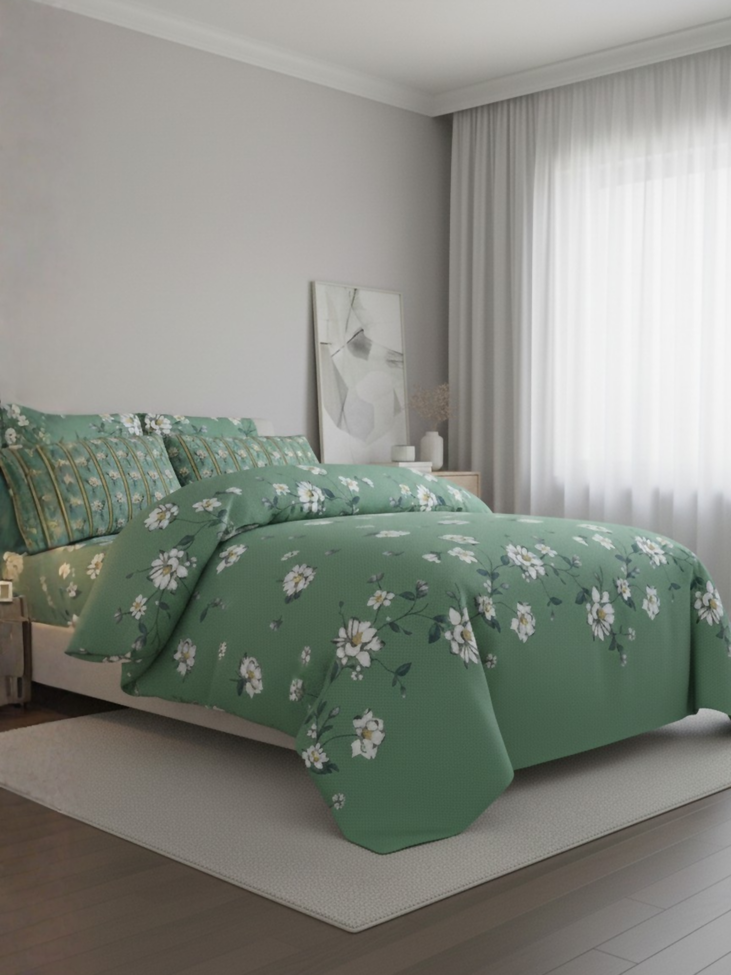 Salonika Cotton Printed 6-Piece Comforter Set-457