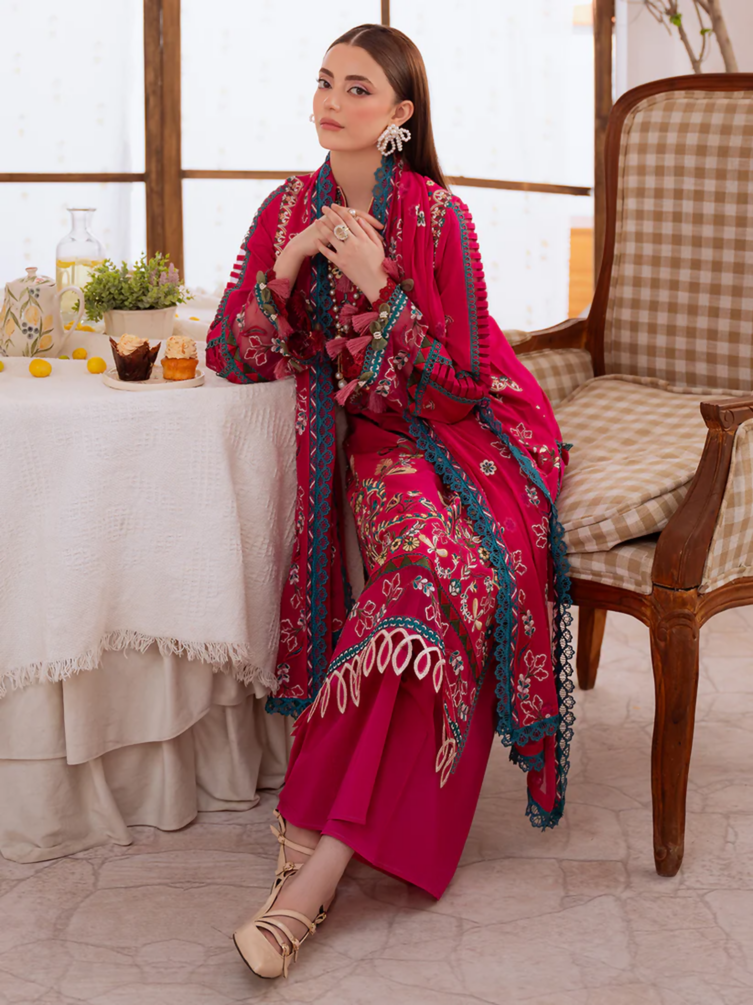 Mahnur Shanaya Lawn Embroidered Unstitched 3-Piece Suit-SN-07