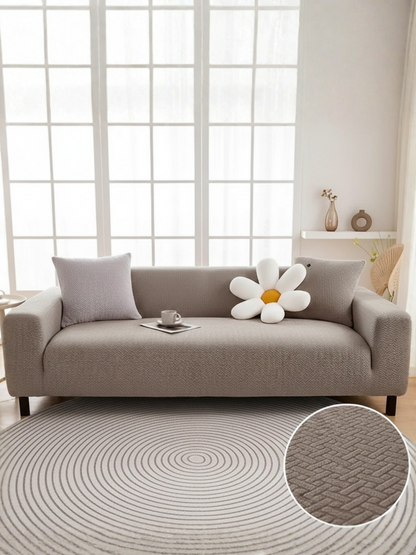 Elegant Bedding Stripe Jacquard Fitted Sofa Cover