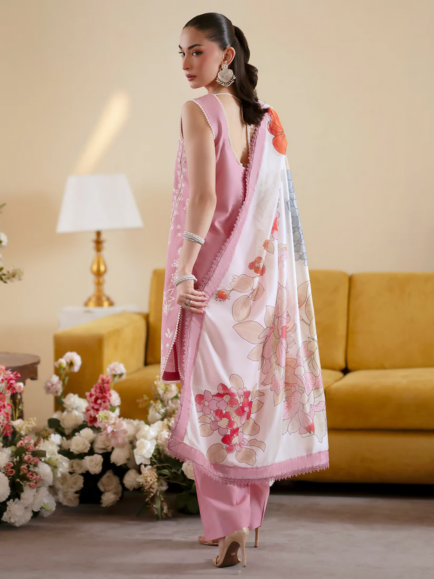 Mahnur Ember Lawn Embroidered Unstitched 3-Piece Suit-EM-007