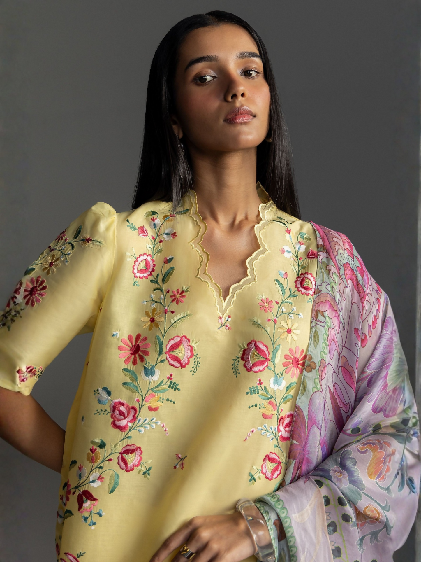COCO by Zara Shahjahan Lawn'26 Embroidered Unstitched 3-Piece Suit-Seren-5B