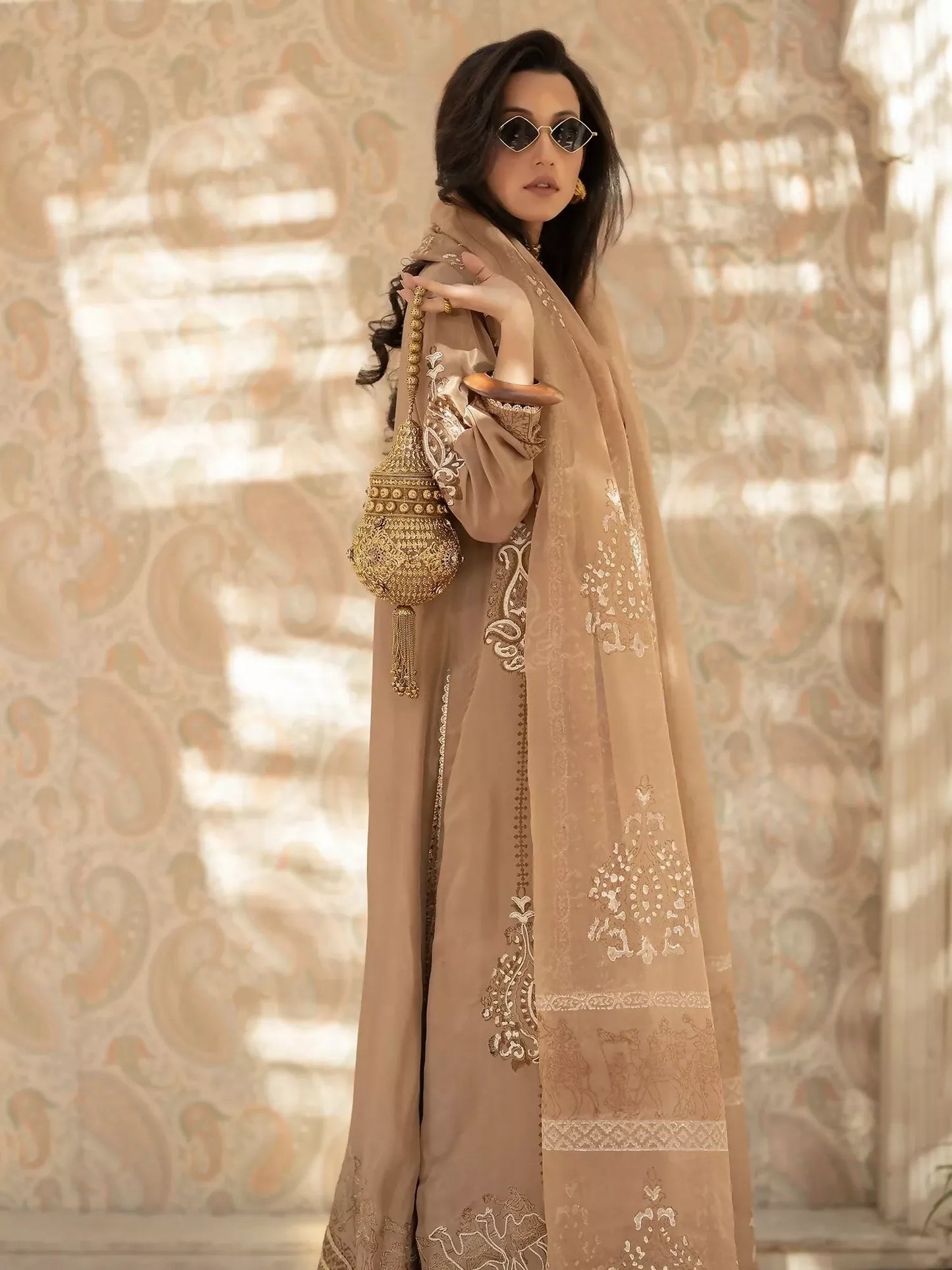 Shiza Hassan Chap Tilak Formals Pure Tusser Silk Embroidered Stitched 4-Piece Suit–Lyla