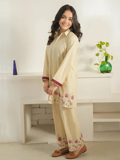 Panache Apparel Noore Eid Edit Lawn Embroidered Co-Ord Set-Mini