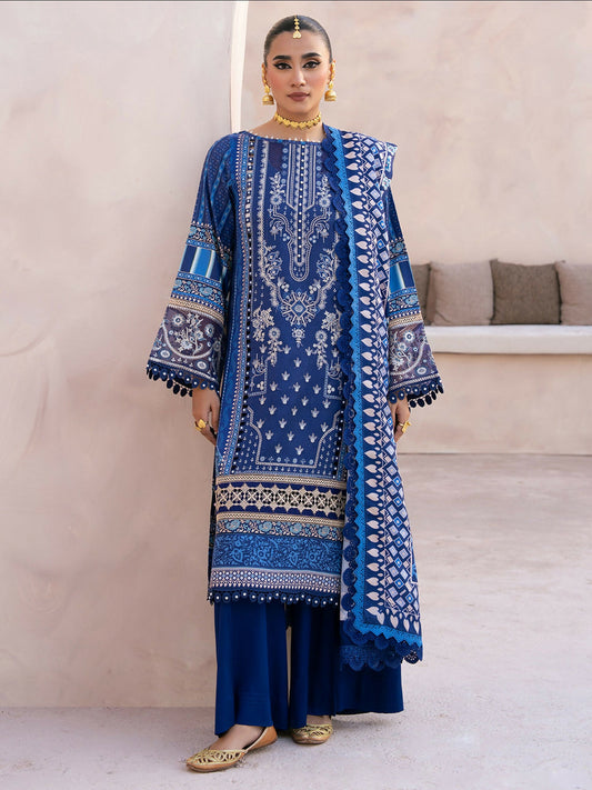 Binilyas Kotrai Embroidered Unstitched 3-Piece Suit-796 - B