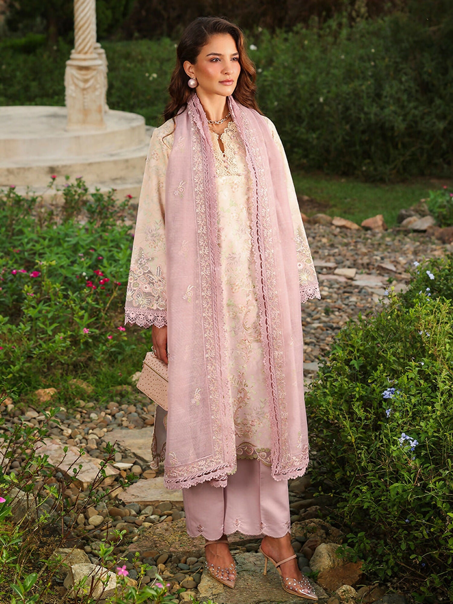 Rang Rasiya Florence Summer Edit'26 Lawn Embroidered Unstitched 3-Piece Suit-Haneen