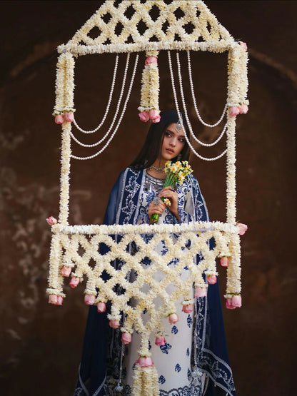 Mahnur Gul Luxury Lawn'26 Embroidered Unstitched 3-Piece Suit-G-008