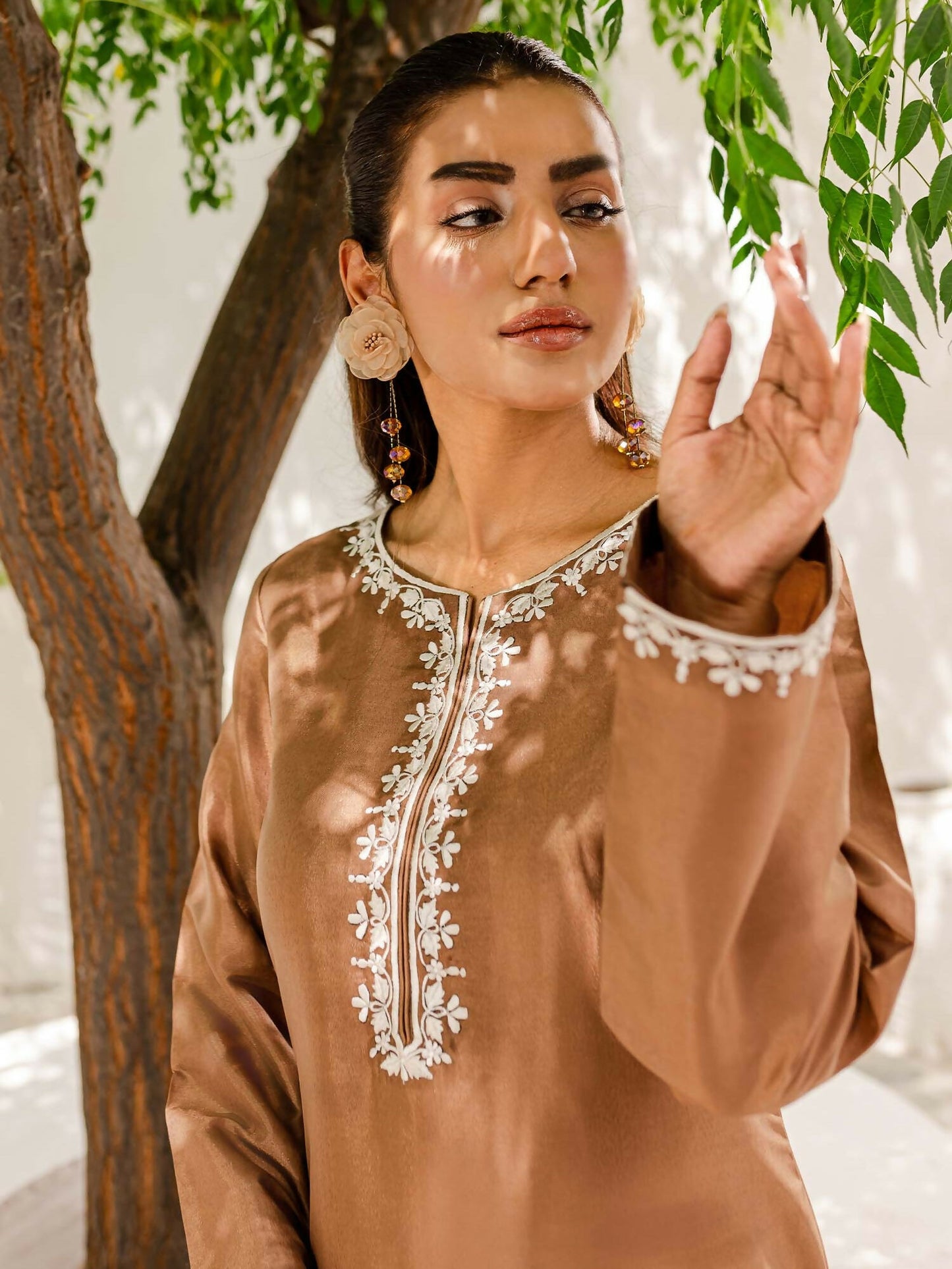 Allure By IH Cotton Embroidered Stitched 3-Piece Suit-Hazel