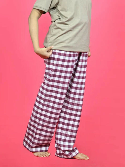 Funky's Printed Checked Loungewear Trouser-14627