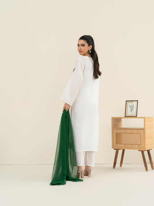 Stylish Collection Saya Pret Cotton Embroidered 3-Piece Suit-National
