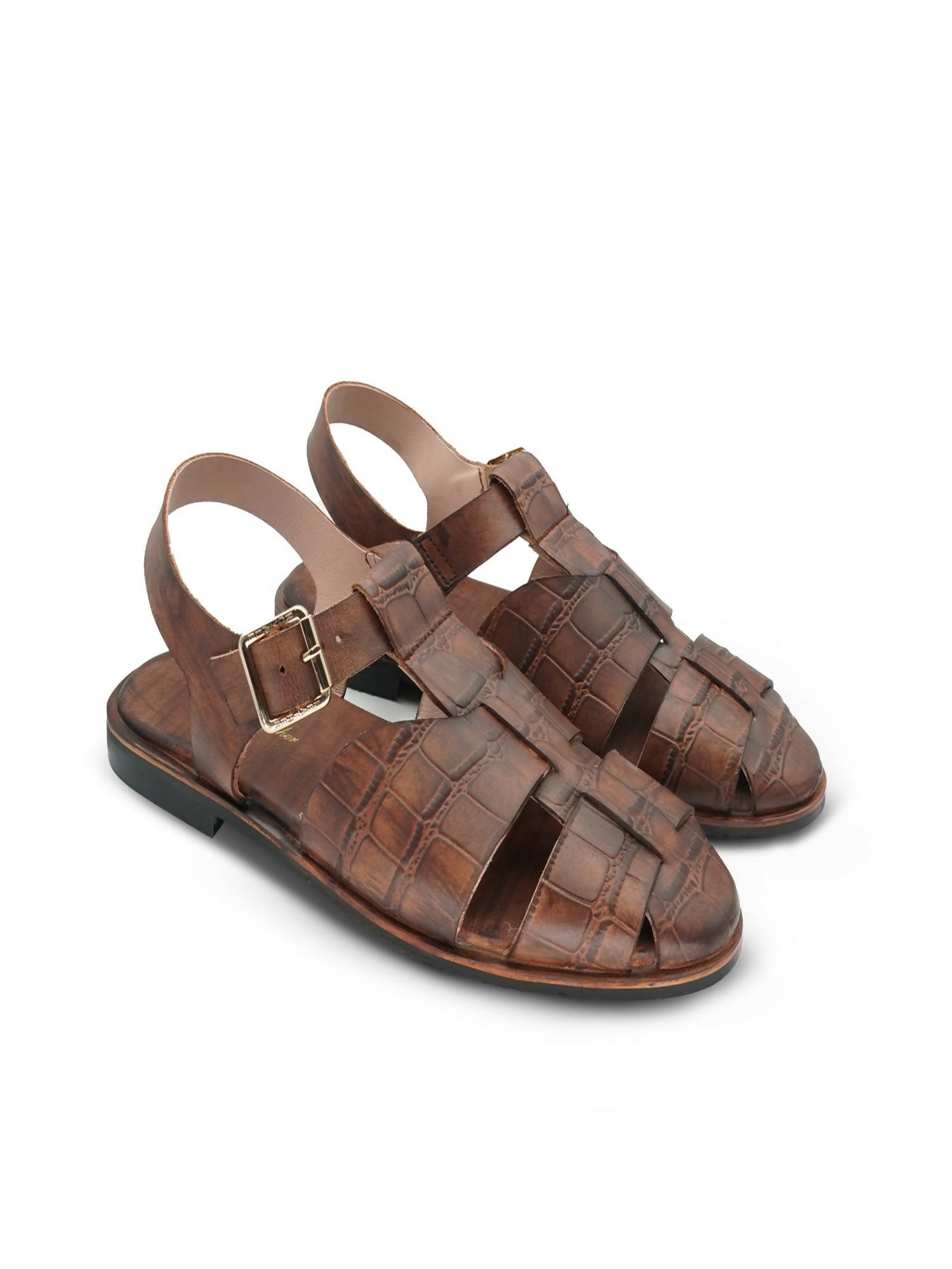 Men's cow leather sandals by Royale Leather with sleek finish and durable design, ideal for casual and semi-formal wear