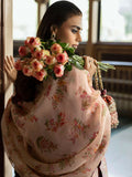 Hussain Rehar Basic Not Basic V Raw Silk Embellished Stitched 3-Piece Suit-Damask