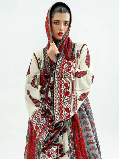 Hussain Rehar Khaddar'25 Embroidered Unstitched 3-Piece Suit-Gulban