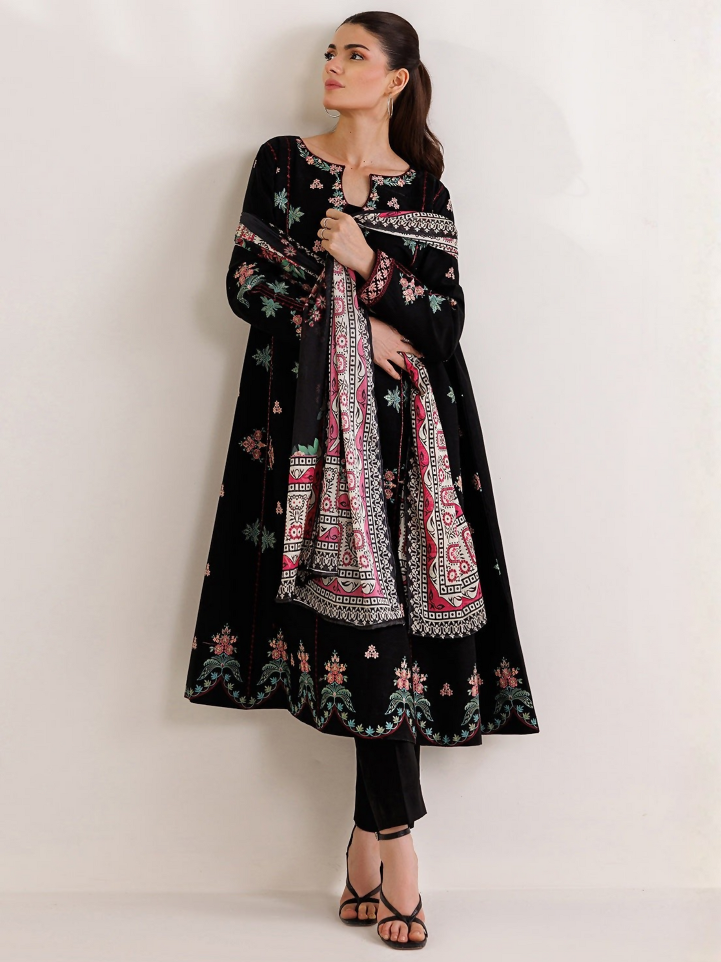 Panache Apparel Mistfall Vol II Cotton Embroidered Stitched Suit-Zyra