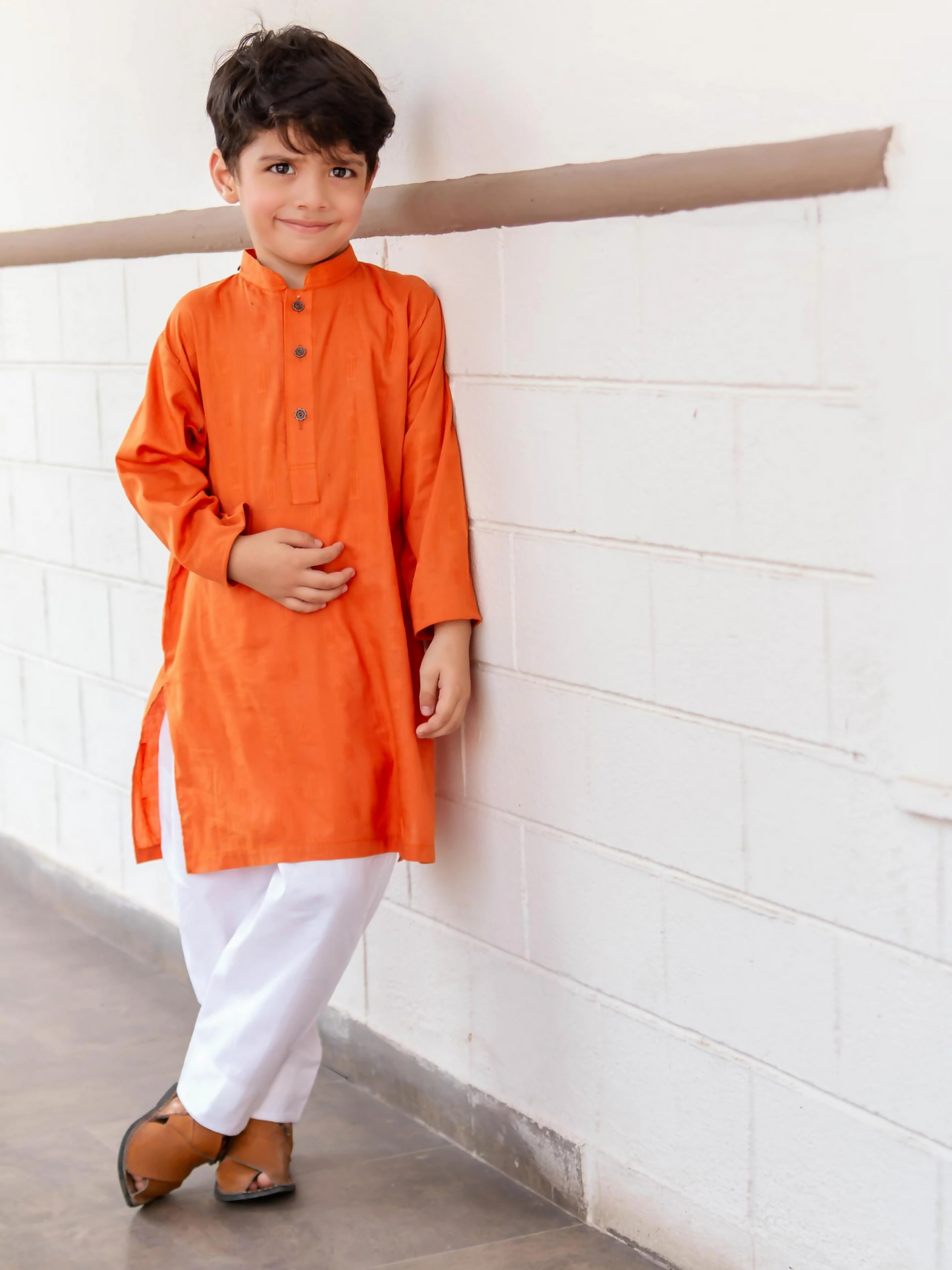 Kidoz Kloset Broshia Jacquard Kurta Pajama-Dahlia