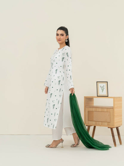 Stylish Collection Saya Pret Cotton Embroidered 3-Piece Suit-Daina