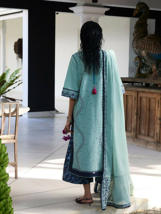 Hussain Rehar Pret SS'25 Lawn Embroidered Stitched 3-Piece Suit-Nesta