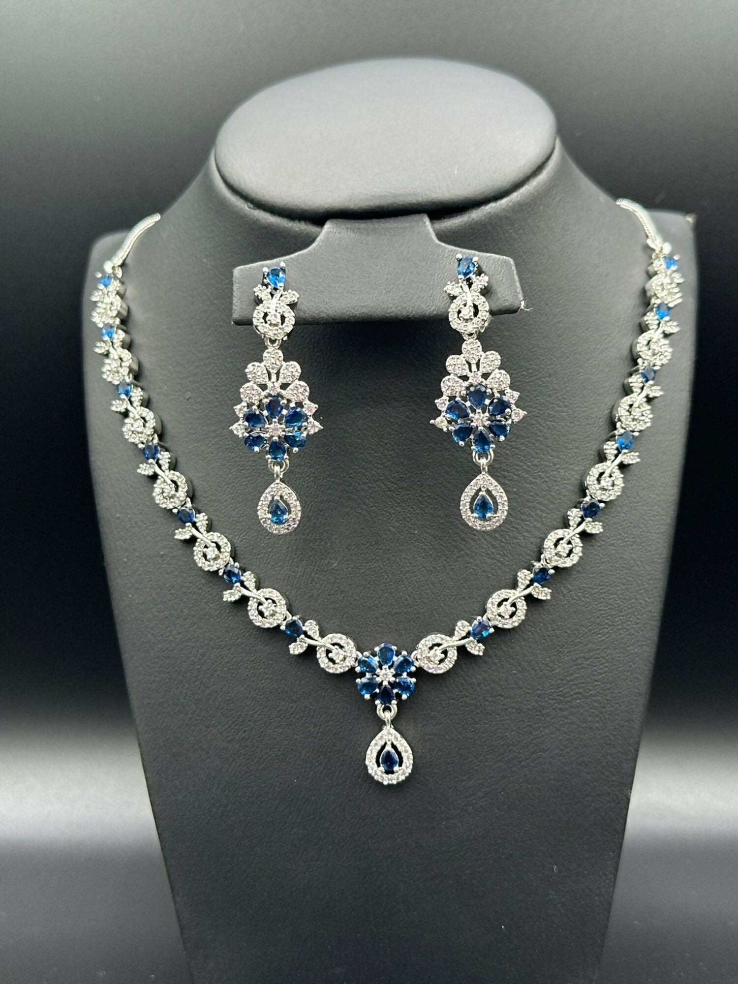 H&A Jewellery One Carat Silver Rhodium Plated Jewellery Set
