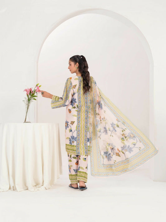 Stylish Collection Serene Summer Poly Lawn Printed Stitched 3-Piece Suit-Rukhsar.