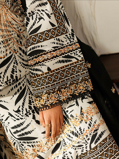 Mahnur Leila Lawn'26 Embroidered Unstitched 3-Piece Suit-L-08