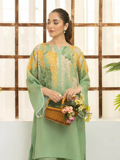 Panache Apparel Lawn Printed Co-Ord Set-Forest Hue