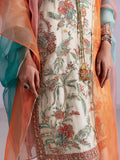 Hussain Rehar Candy Soap Organza Embellsihed Stitched 3-Piece Suit-Parel