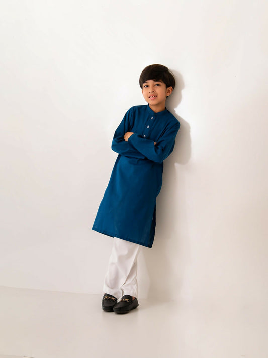 Kidoz Kloset Cotton Stitched Kurta Pajama-Pudding Pop-Boy