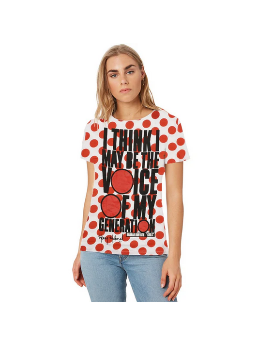 Funky's Printed Women I Think May Be The Voice Crew Neck T-Shirt-10045