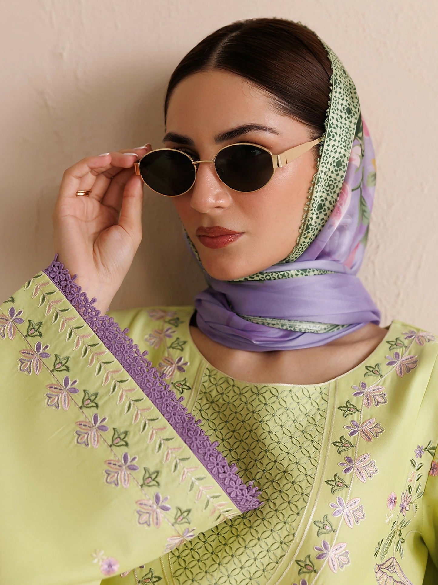 Panache Apparel Mistfall Vol II Cotton Embroidered Stitched Suit-Selene